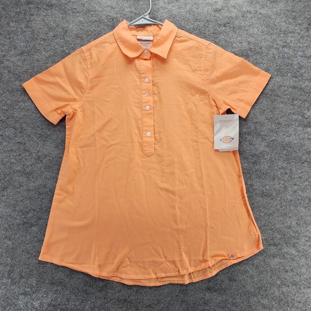 Dickies Polo Shirt Womens XS Short Sleeve Orange